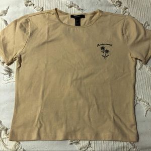 cropped embroidered tee